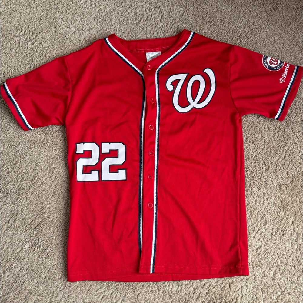Youth XL Fan Style Juan Soto #22 Red Baseball Jersey Not Affiliated With A Team